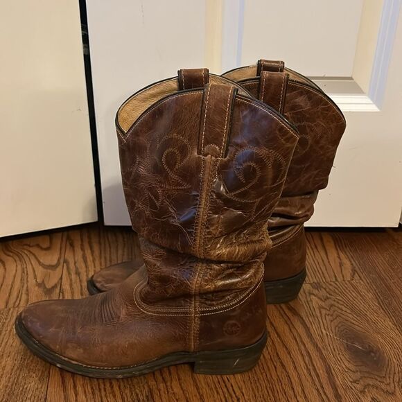 Authentic Leather Double H boots size 8.5 - Picture 3 of 5